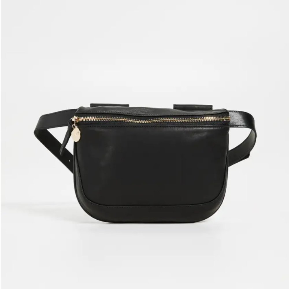 Clare V. Fanny Pack, Black Leather